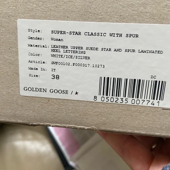 Golden Goose White Sneakers with Gray Star Accent. Worn once. - Picture 4 of 4